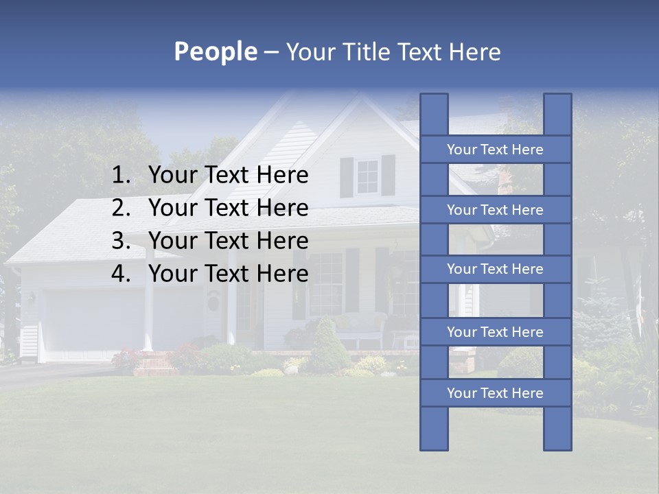 Lovely New Family Home In The Suburbs. PowerPoint Template
