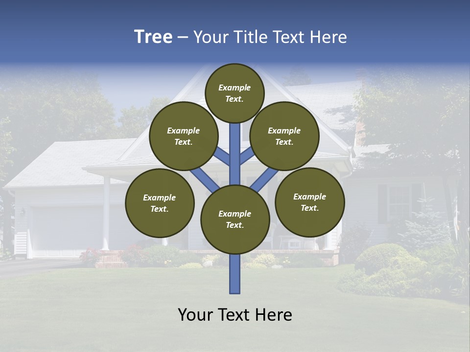 Lovely New Family Home In The Suburbs. PowerPoint Template