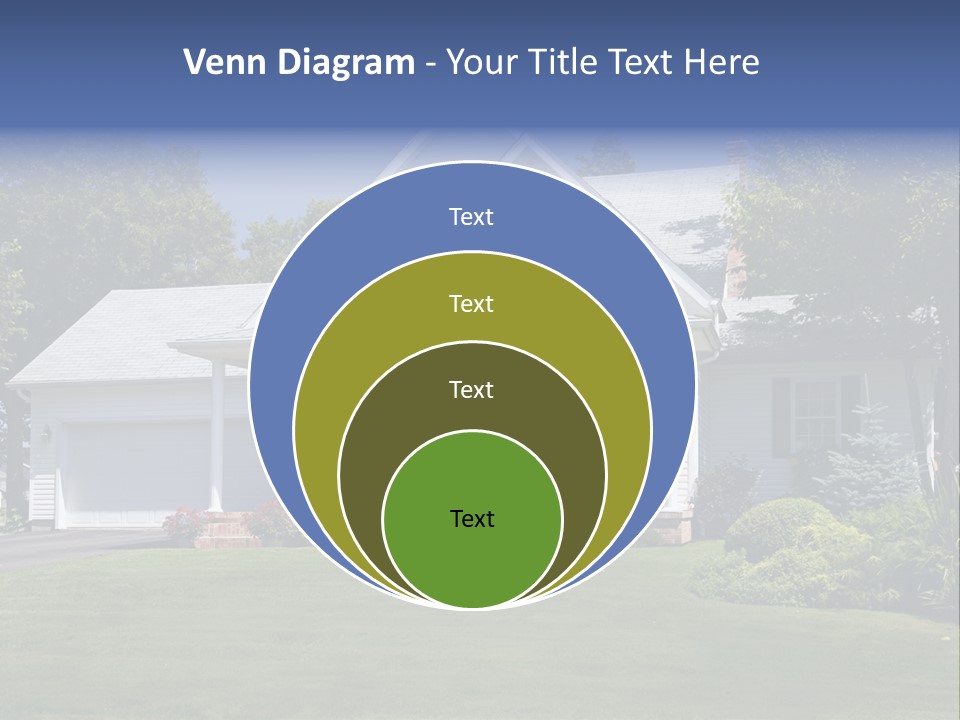 Lovely New Family Home In The Suburbs. PowerPoint Template
