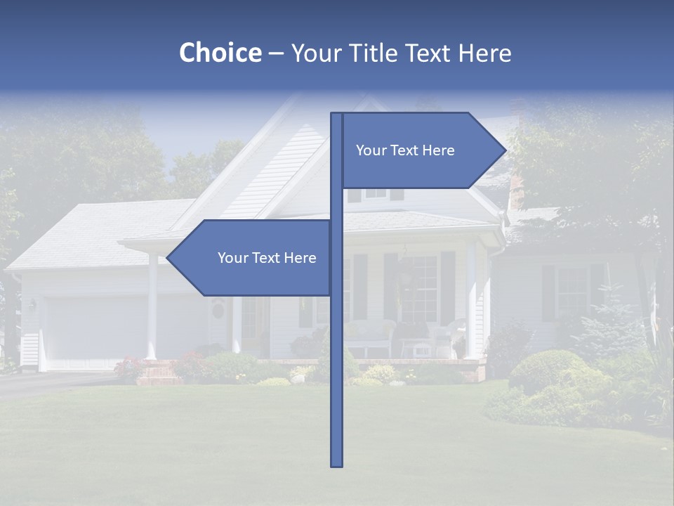 Lovely New Family Home In The Suburbs. PowerPoint Template