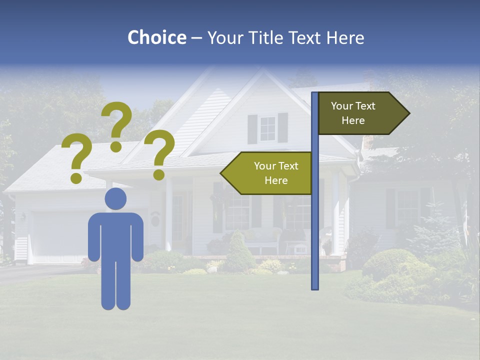 Lovely New Family Home In The Suburbs. PowerPoint Template