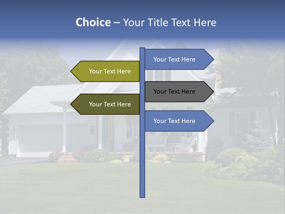 Lovely New Family Home In The Suburbs. PowerPoint Template