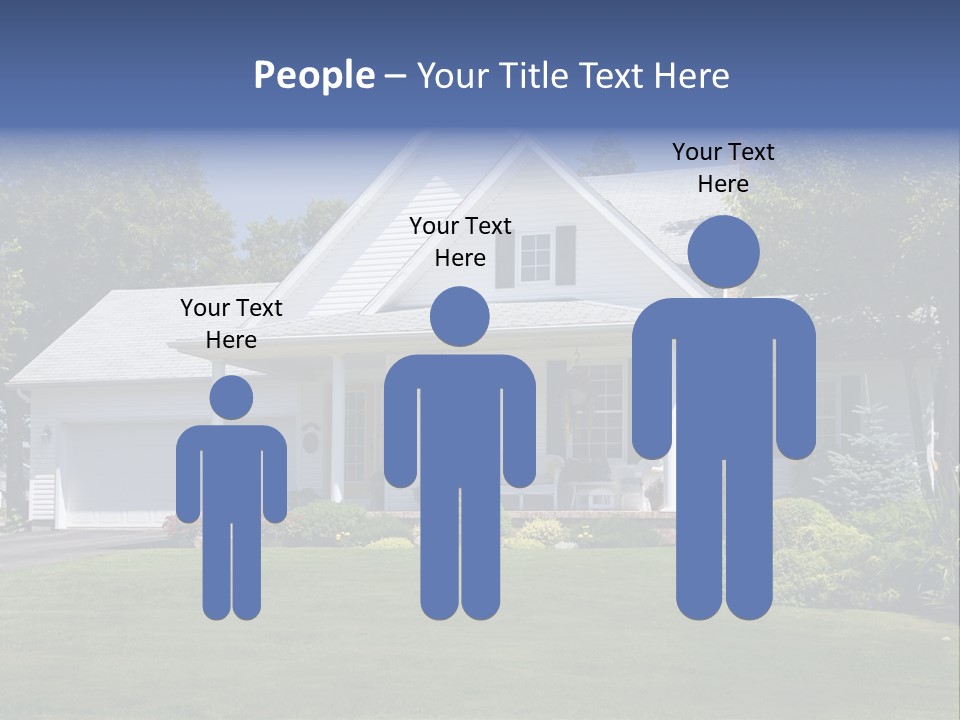 Lovely New Family Home In The Suburbs. PowerPoint Template