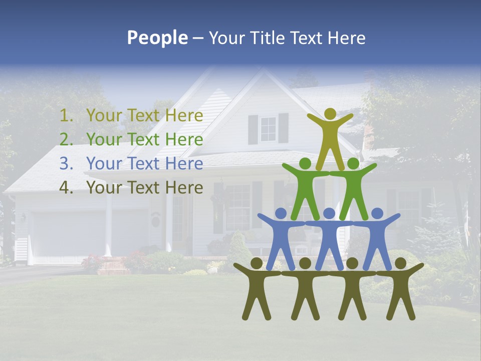 Lovely New Family Home In The Suburbs. PowerPoint Template