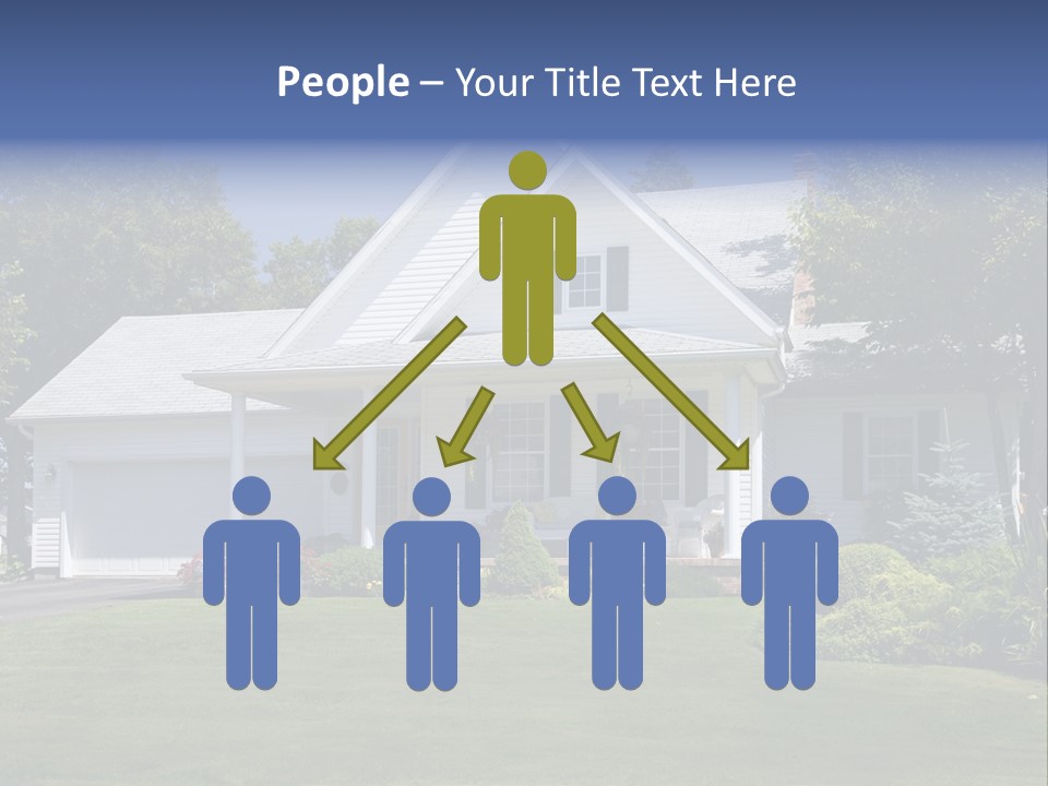 Lovely New Family Home In The Suburbs. PowerPoint Template