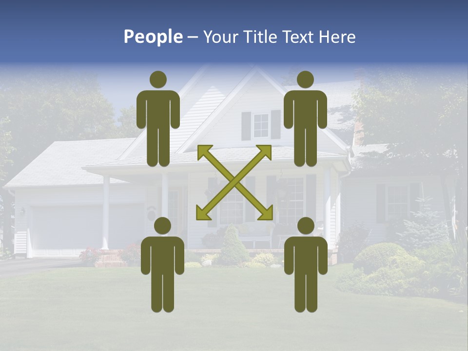 Lovely New Family Home In The Suburbs. PowerPoint Template