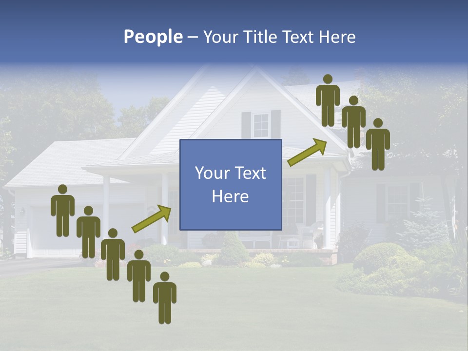 Lovely New Family Home In The Suburbs. PowerPoint Template