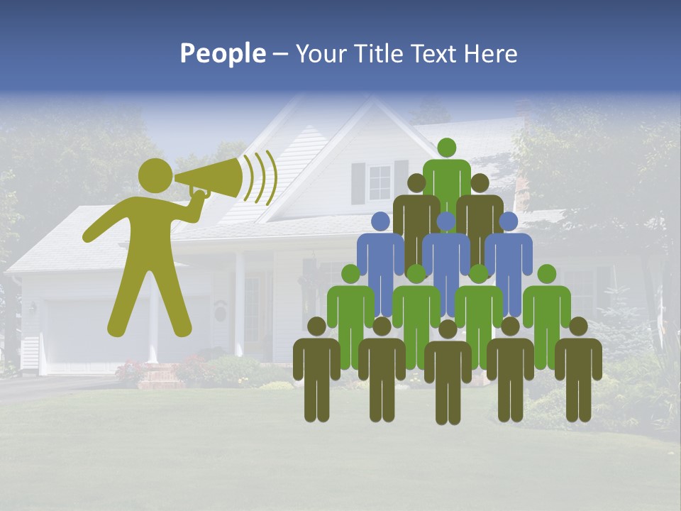 Lovely New Family Home In The Suburbs. PowerPoint Template