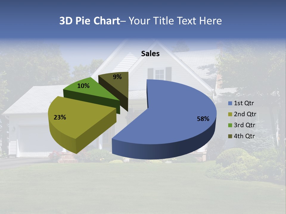 Lovely New Family Home In The Suburbs. PowerPoint Template