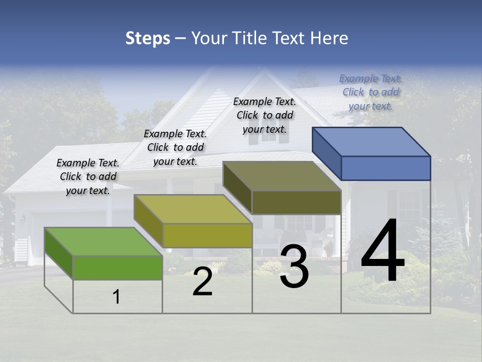 Lovely New Family Home In The Suburbs. PowerPoint Template