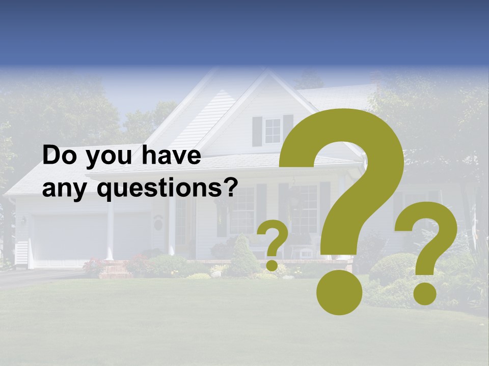 Lovely New Family Home In The Suburbs. PowerPoint Template