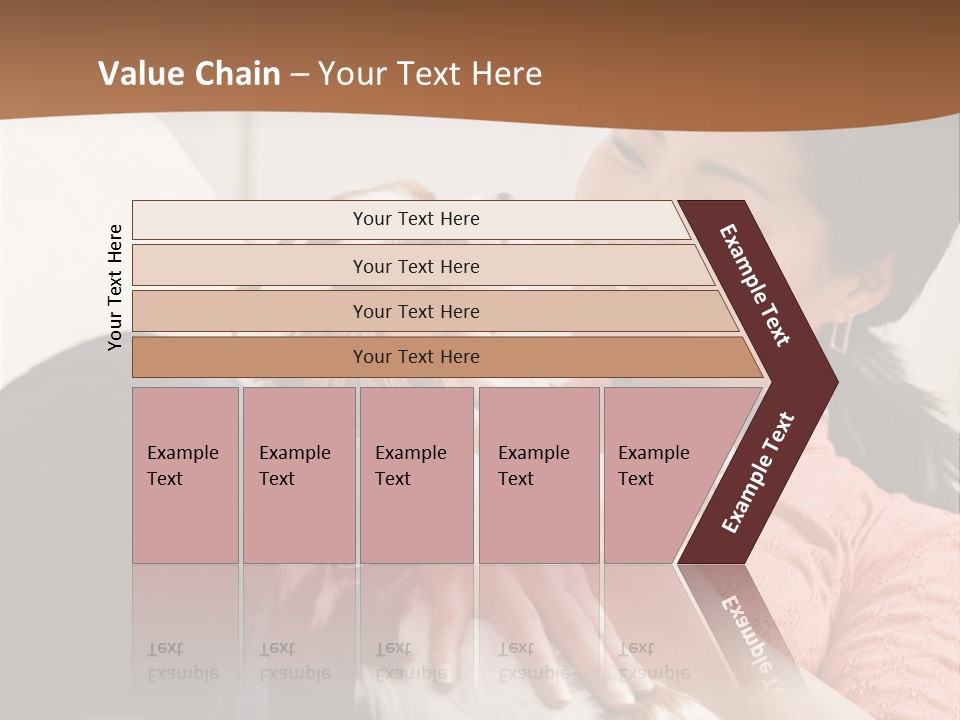 Smiling Asian Woman With Puppy On Her Lap. Square. PowerPoint Template