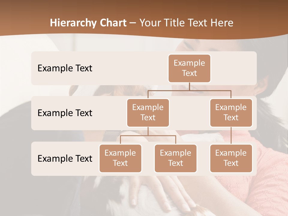 Smiling Asian Woman With Puppy On Her Lap. Square. PowerPoint Template