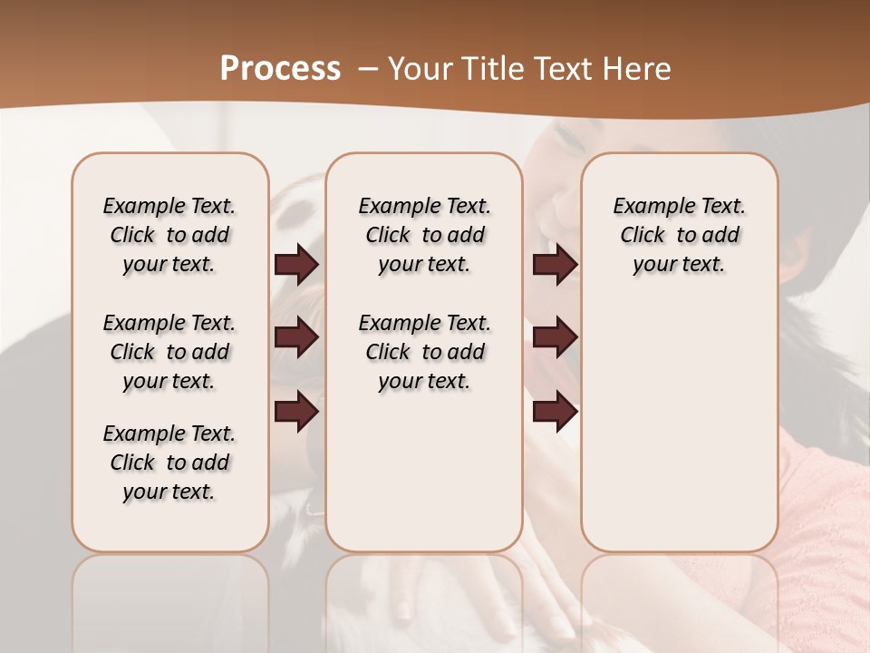 Smiling Asian Woman With Puppy On Her Lap. Square. PowerPoint Template