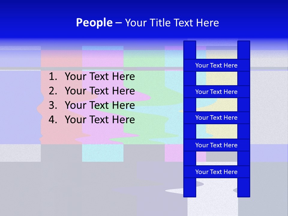 Distorted Television Bars Signal. Error On The Test Signal. PowerPoint Template