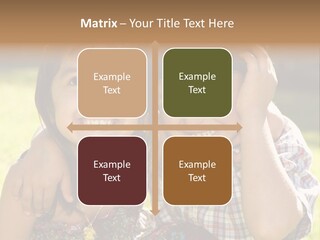 Brother And Sister Playing Outside PowerPoint Template