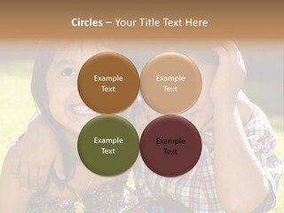 Brother And Sister Playing Outside PowerPoint Template