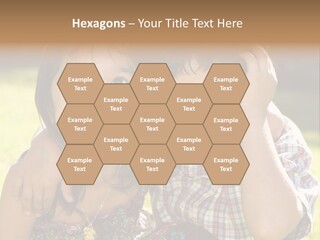 Brother And Sister Playing Outside PowerPoint Template