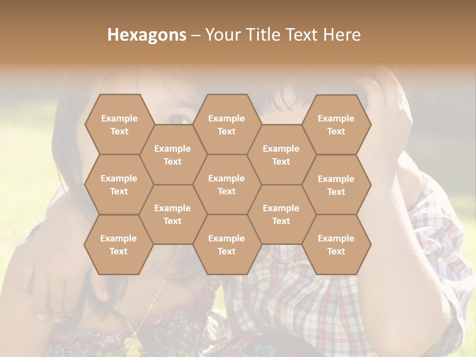 Brother And Sister Playing Outside PowerPoint Template