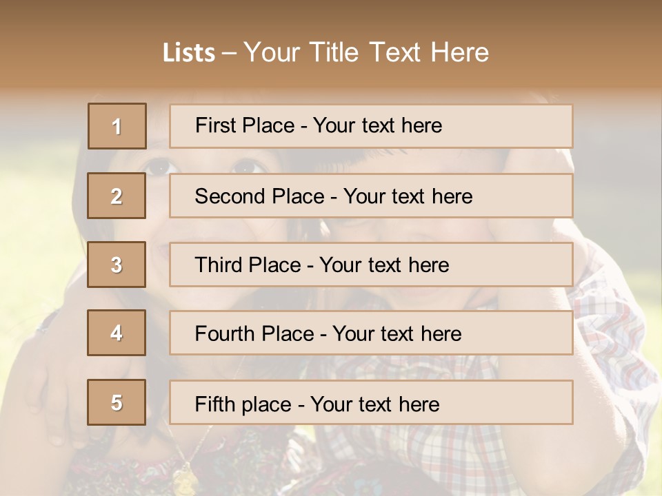 Brother And Sister Playing Outside PowerPoint Template