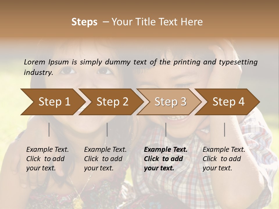 Brother And Sister Playing Outside PowerPoint Template