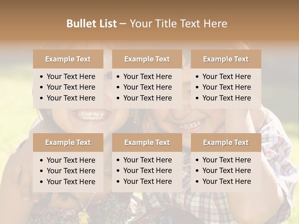 Brother And Sister Playing Outside PowerPoint Template