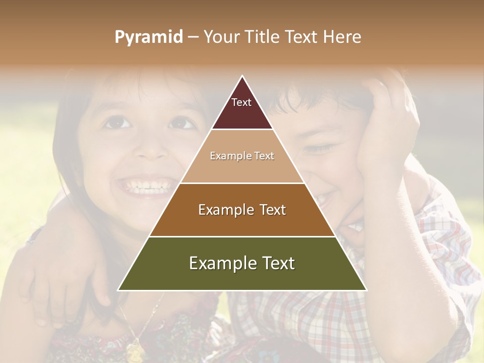 Brother And Sister Playing Outside PowerPoint Template