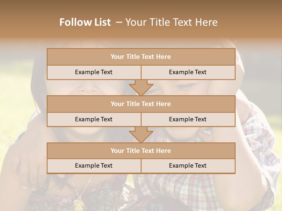 Brother And Sister Playing Outside PowerPoint Template