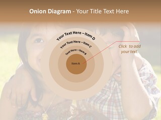 Brother And Sister Playing Outside PowerPoint Template