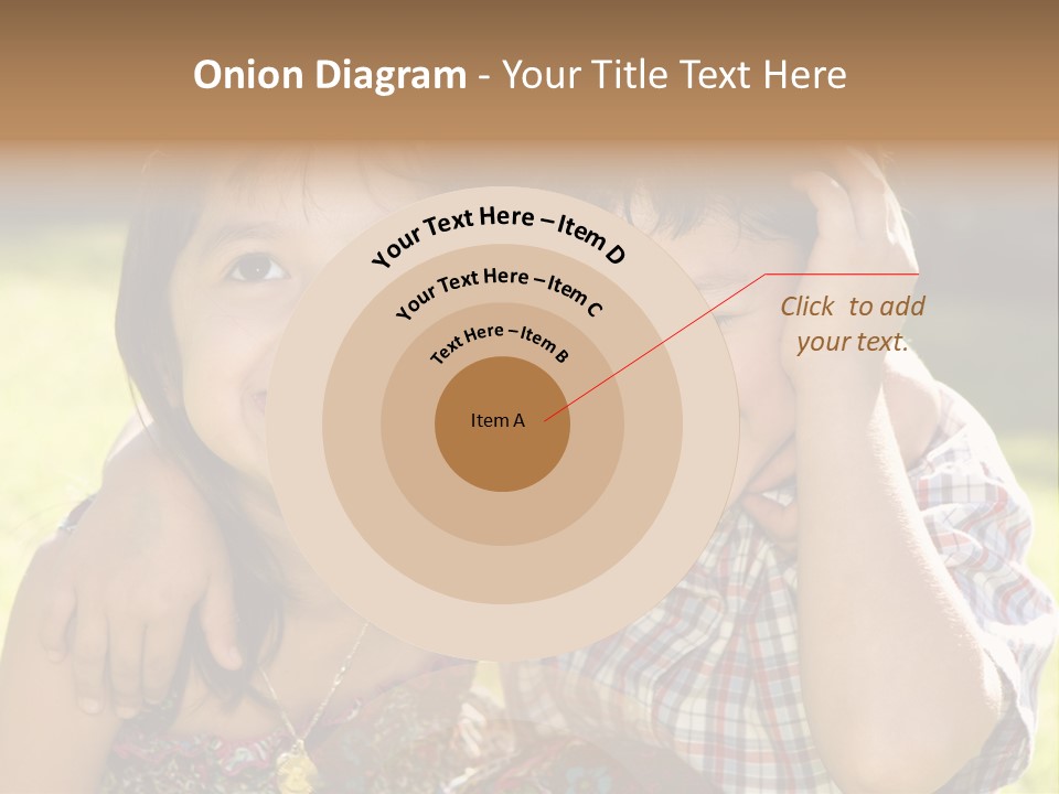 Brother And Sister Playing Outside PowerPoint Template