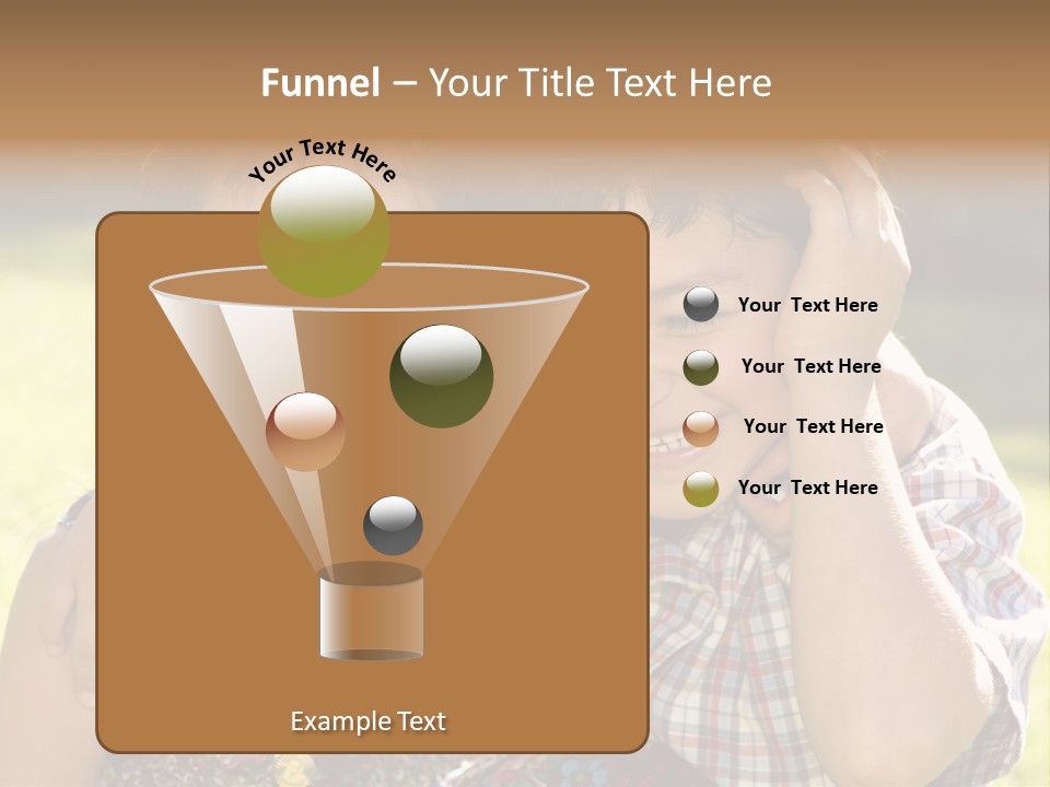 Brother And Sister Playing Outside PowerPoint Template