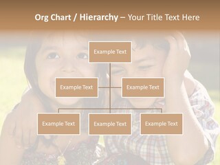 Brother And Sister Playing Outside PowerPoint Template