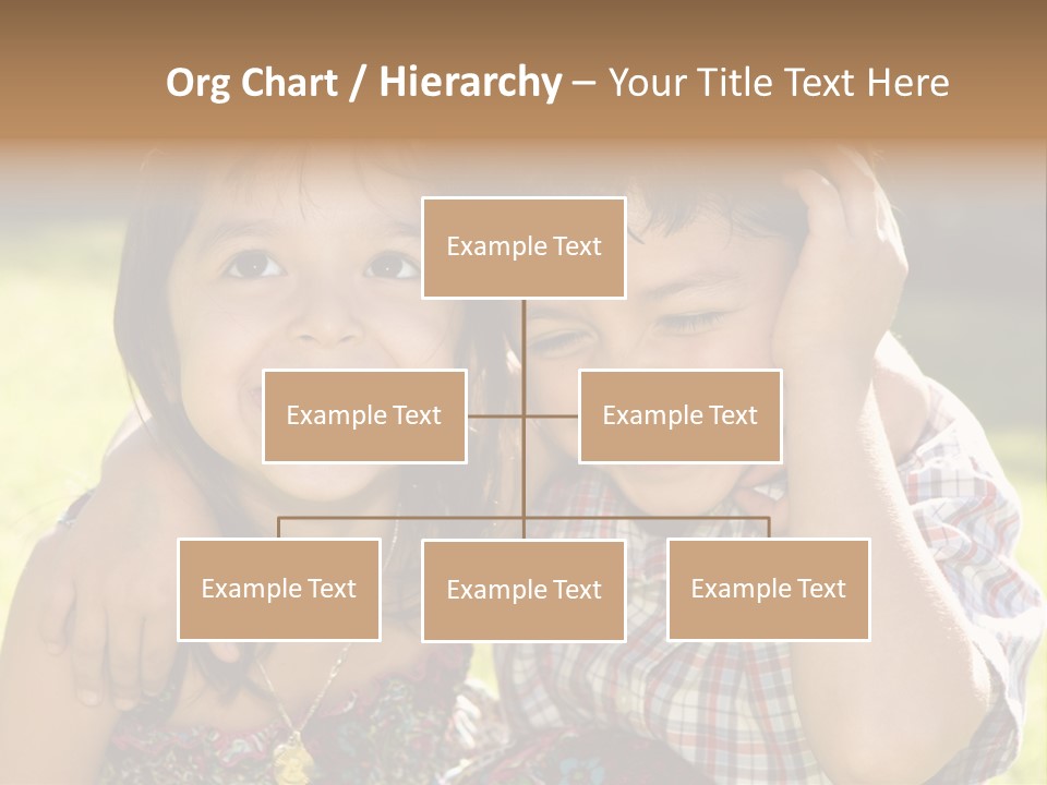 Brother And Sister Playing Outside PowerPoint Template