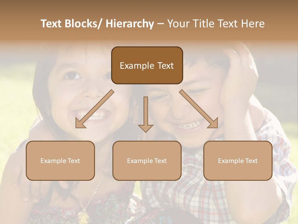 Brother And Sister Playing Outside PowerPoint Template