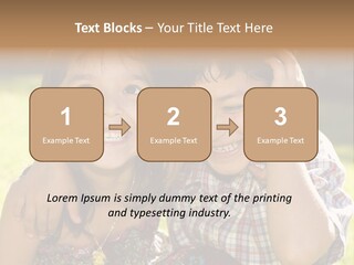 Brother And Sister Playing Outside PowerPoint Template