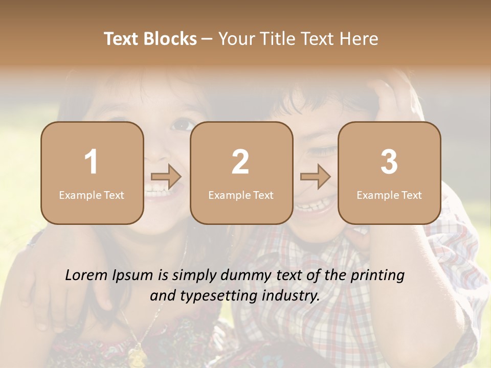 Brother And Sister Playing Outside PowerPoint Template