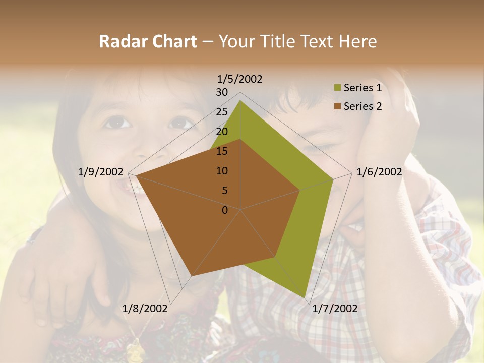 Brother And Sister Playing Outside PowerPoint Template