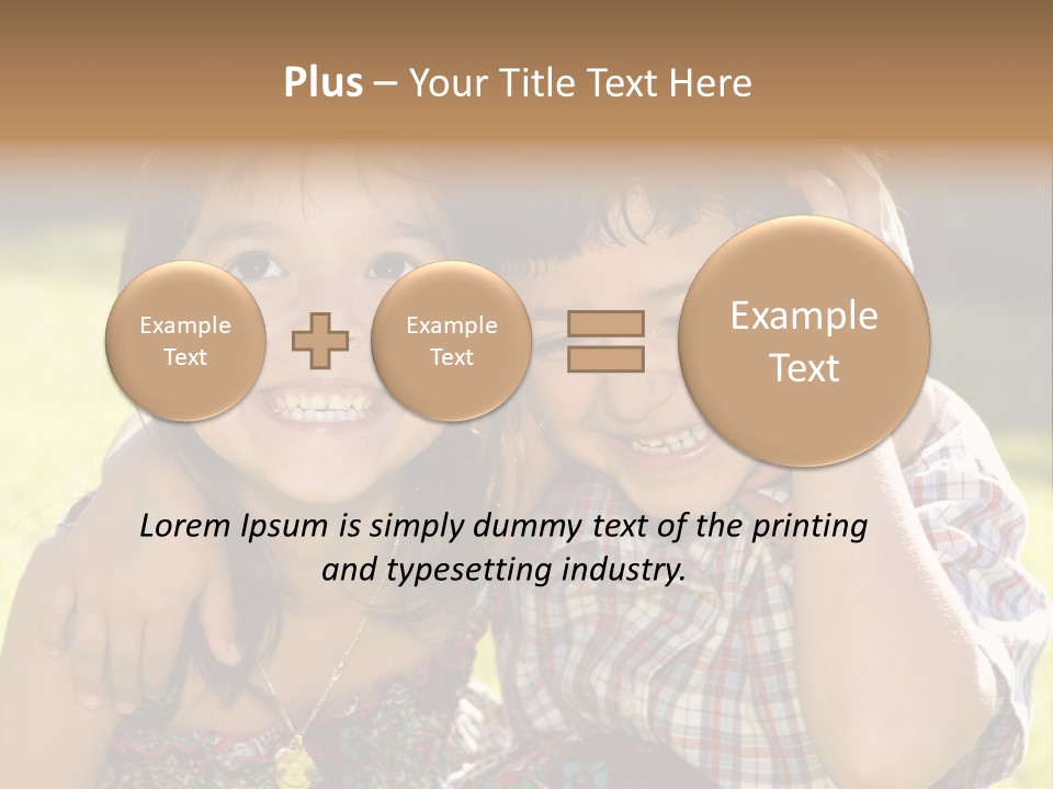 Brother And Sister Playing Outside PowerPoint Template