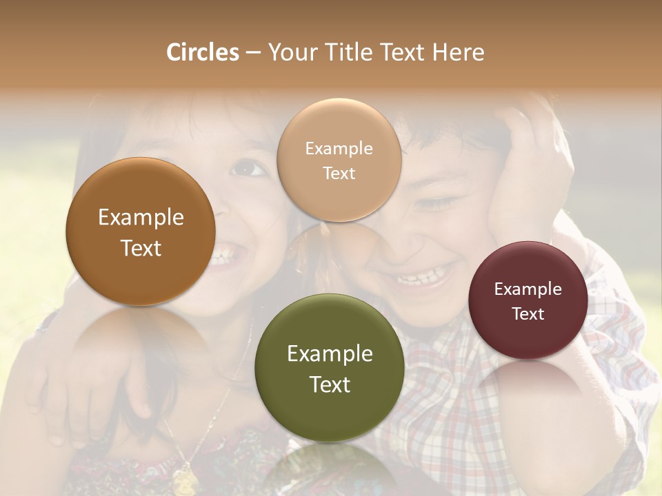 Brother And Sister Playing Outside PowerPoint Template