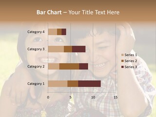 Brother And Sister Playing Outside PowerPoint Template