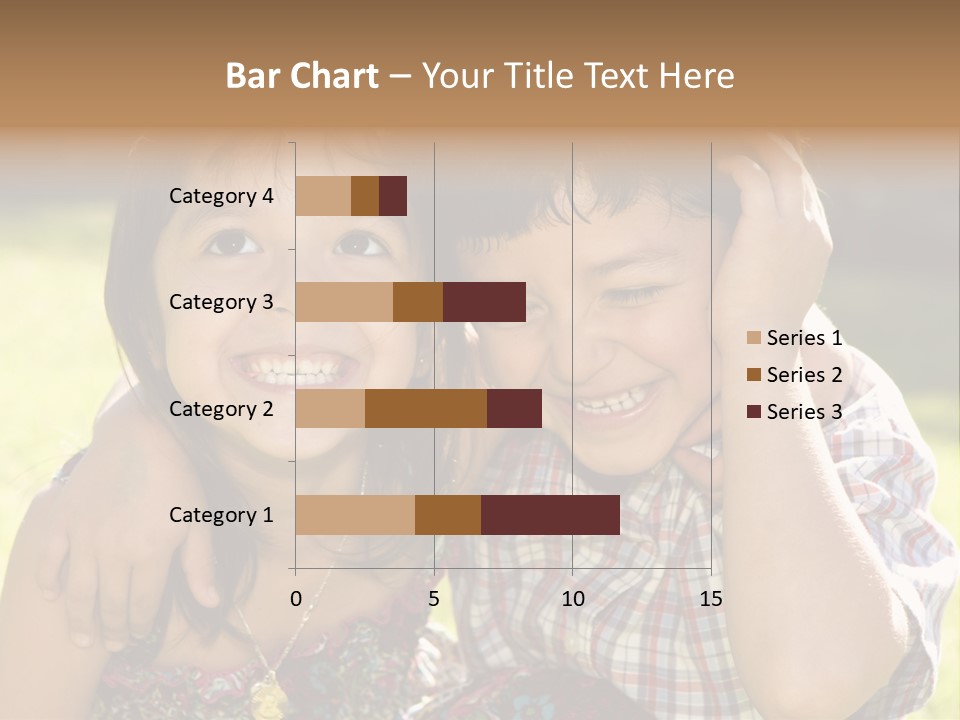 Brother And Sister Playing Outside PowerPoint Template