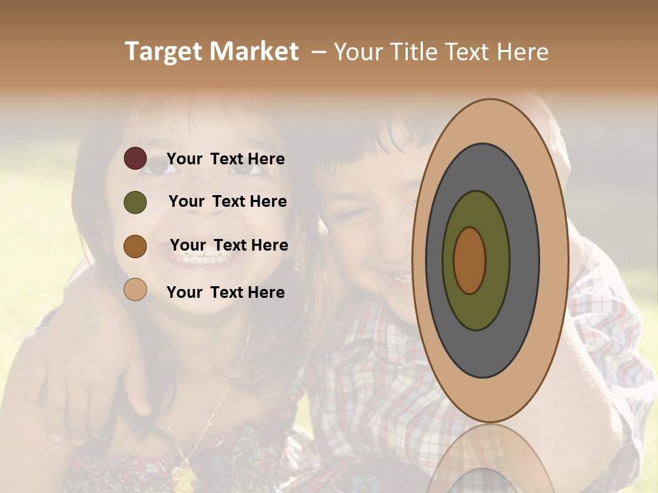 Brother And Sister Playing Outside PowerPoint Template