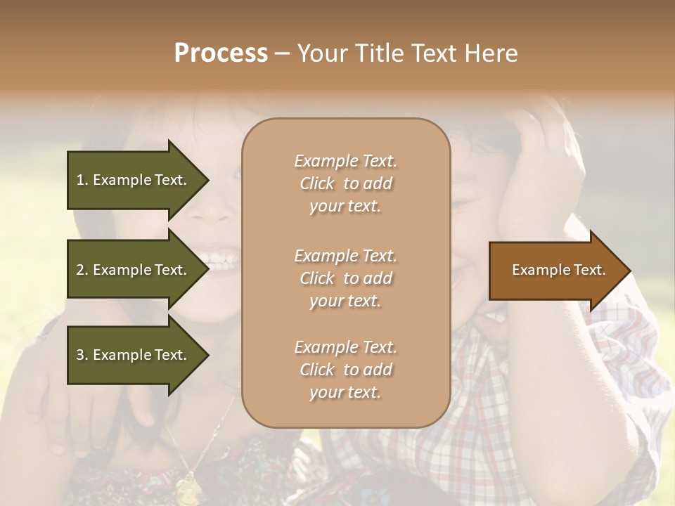 Brother And Sister Playing Outside PowerPoint Template