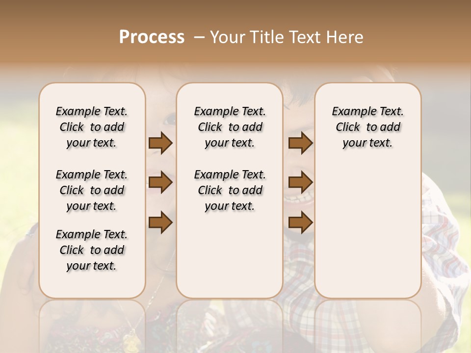 Brother And Sister Playing Outside PowerPoint Template