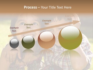 Brother And Sister Playing Outside PowerPoint Template