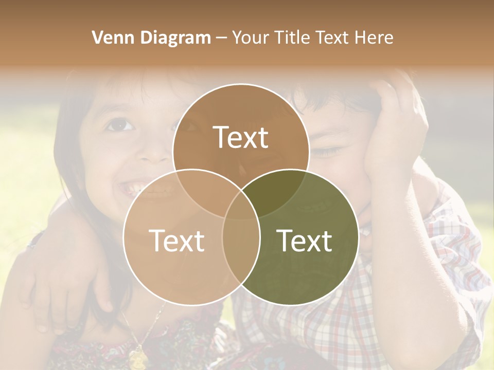 Brother And Sister Playing Outside PowerPoint Template