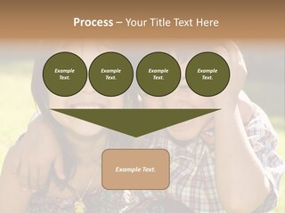 Brother And Sister Playing Outside PowerPoint Template