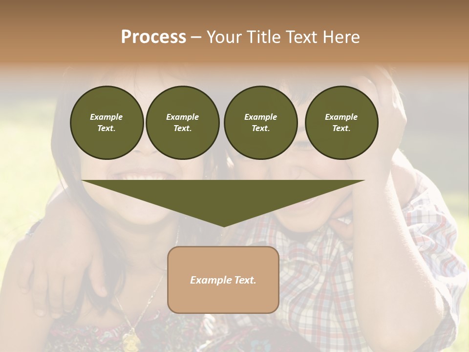 Brother And Sister Playing Outside PowerPoint Template