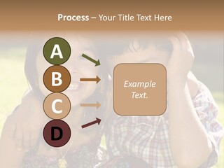 Brother And Sister Playing Outside PowerPoint Template