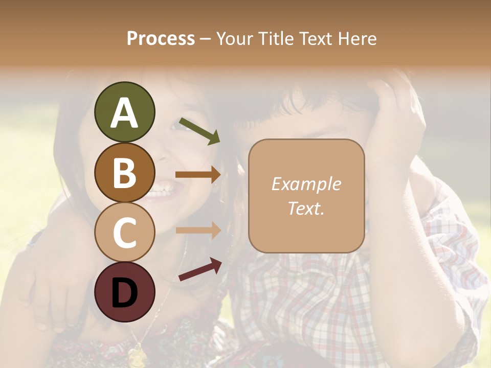 Brother And Sister Playing Outside PowerPoint Template